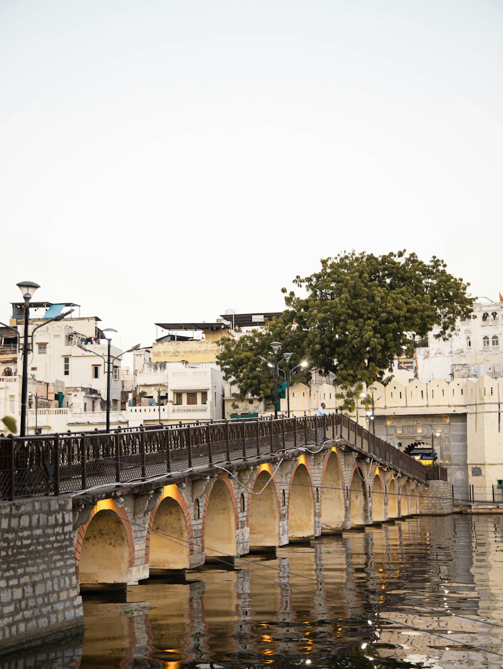 a bridge over a river