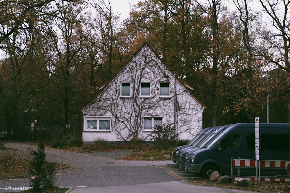 a house with a car parked in front of it