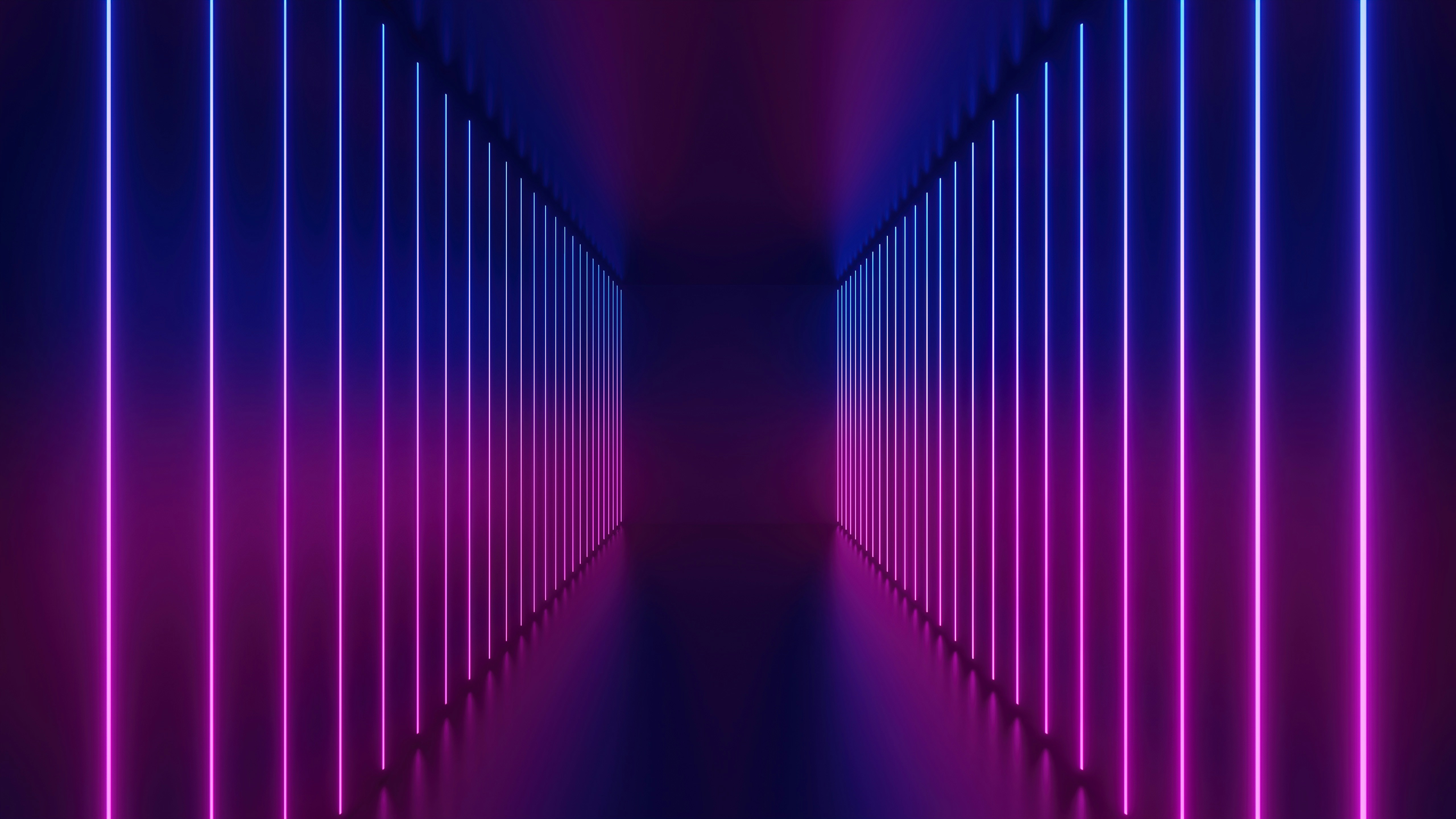 futuristic neon corridor