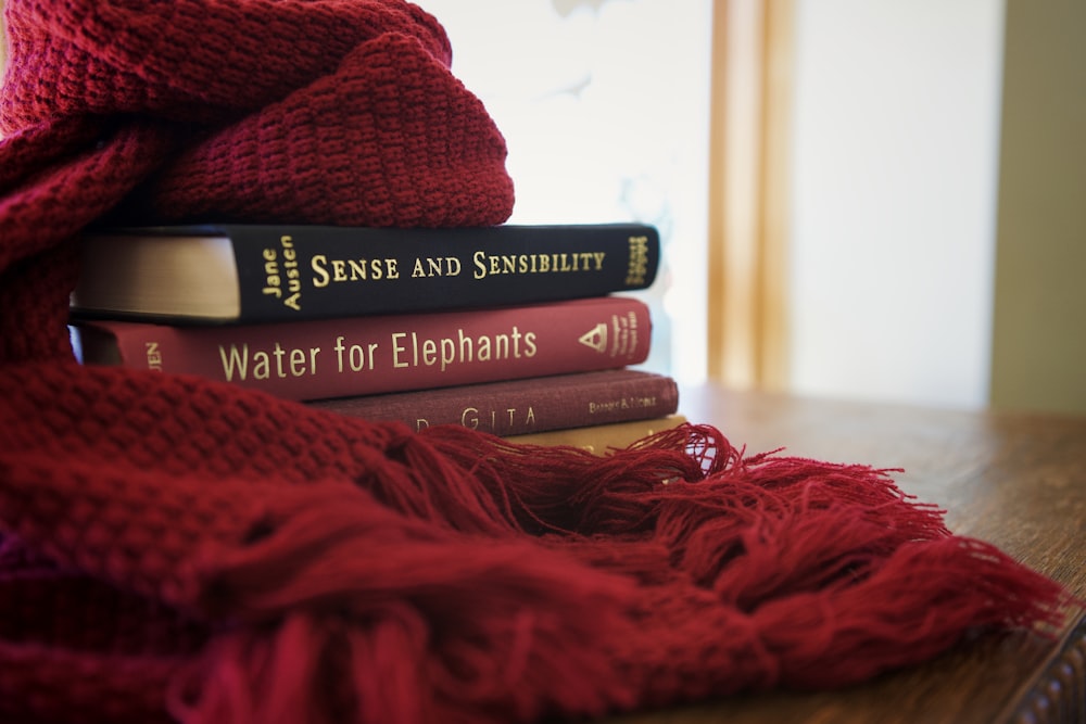 a stack of books