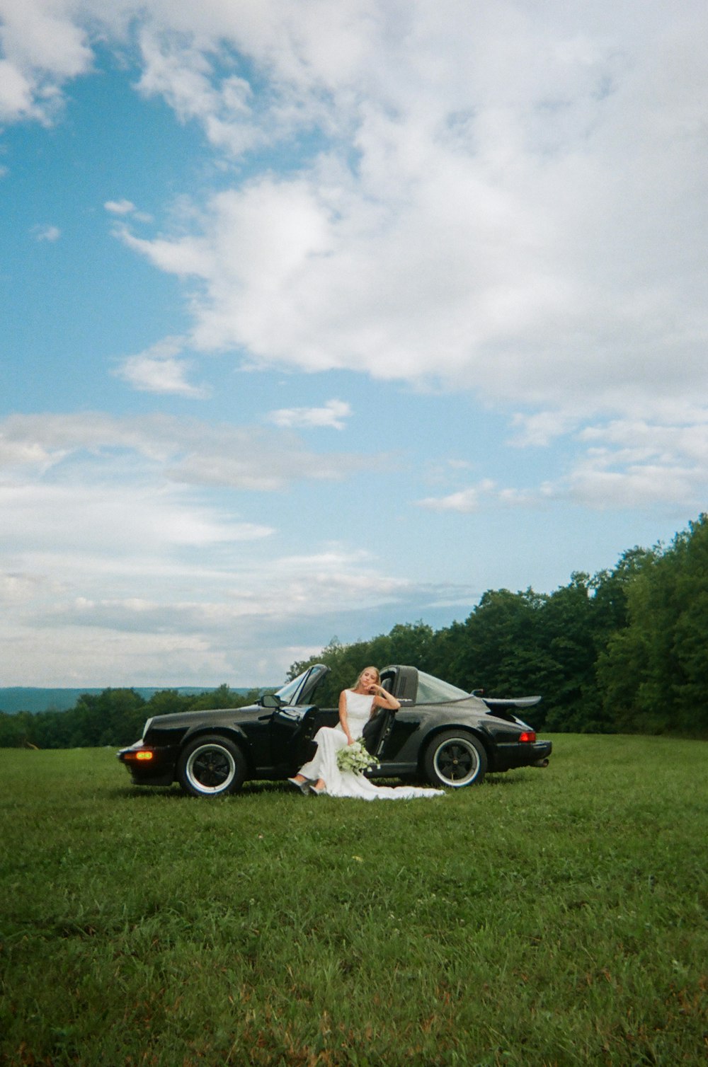 a man and woman in a car