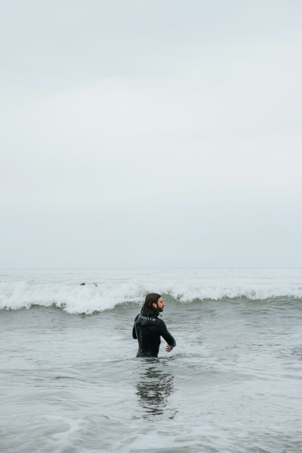 a man in a body of water