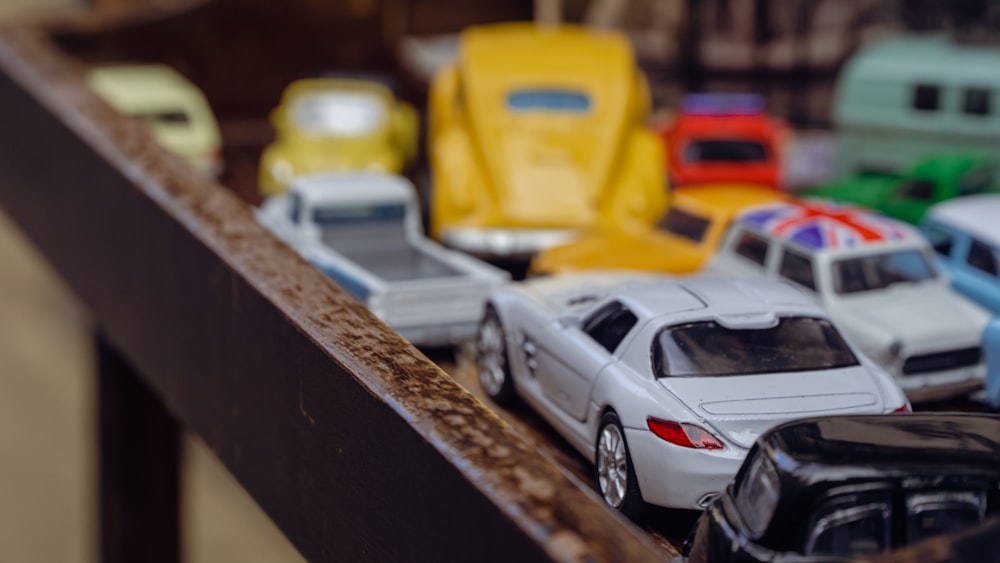 a group of toy cars