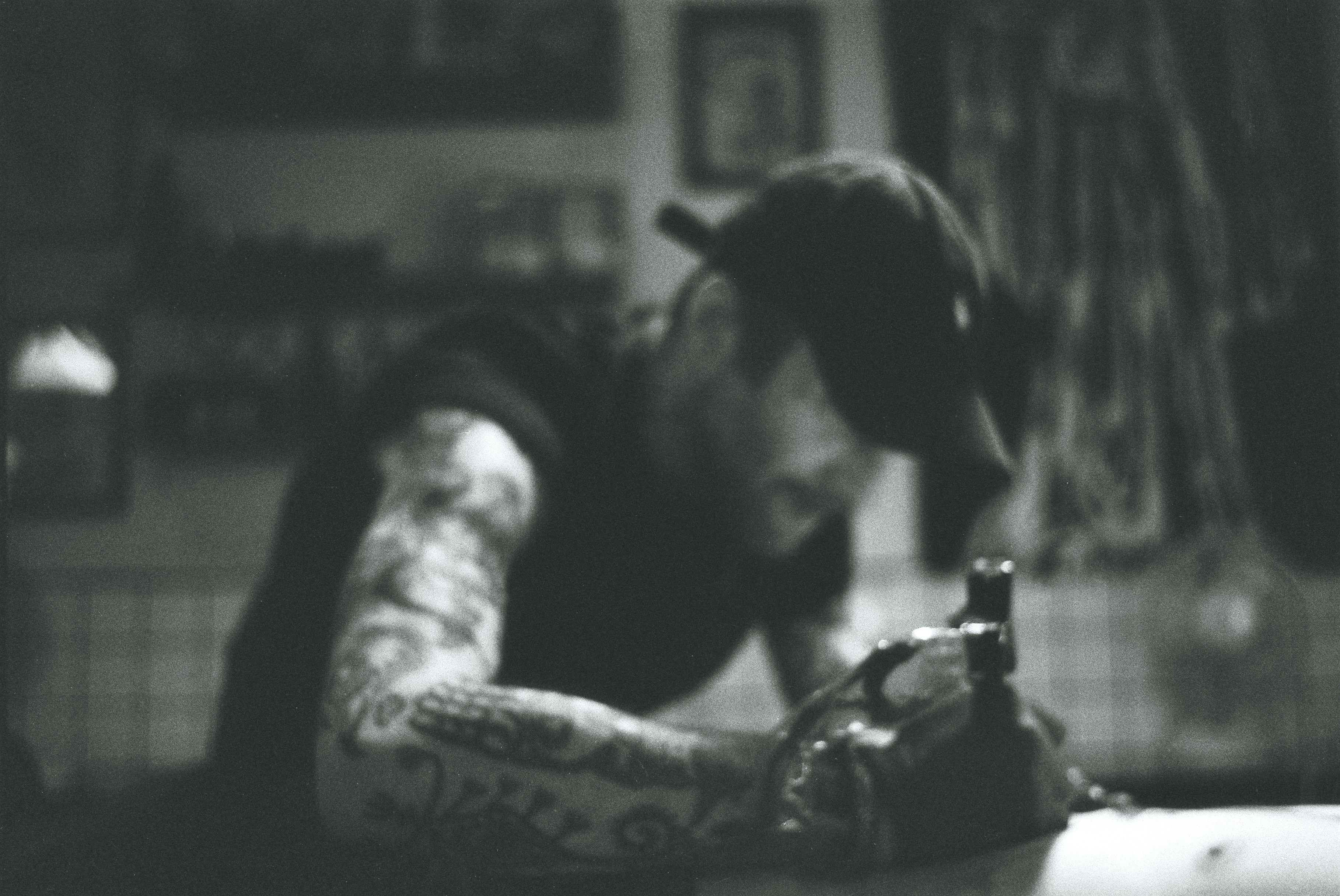 a person sitting at a table