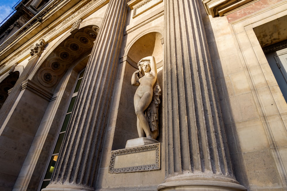 a statue on a building