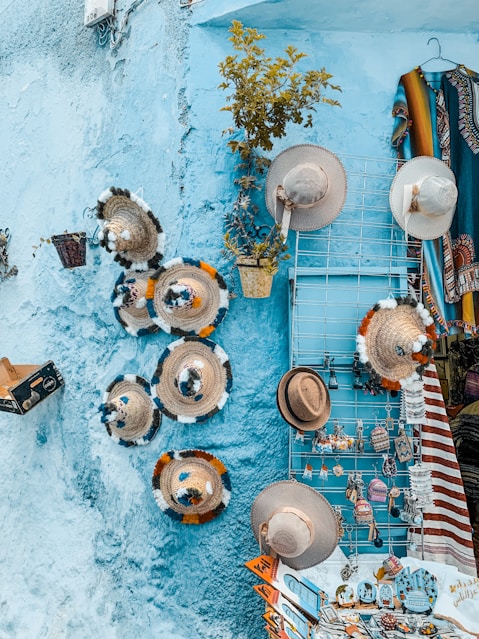 a wall with many objects on it