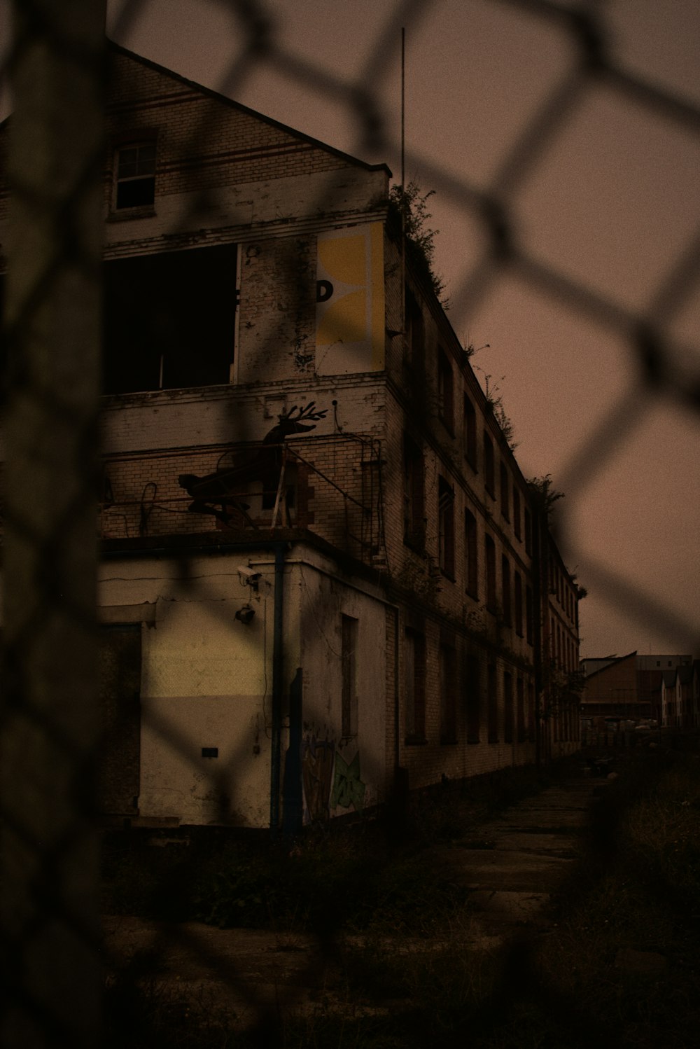 a building with a street in front