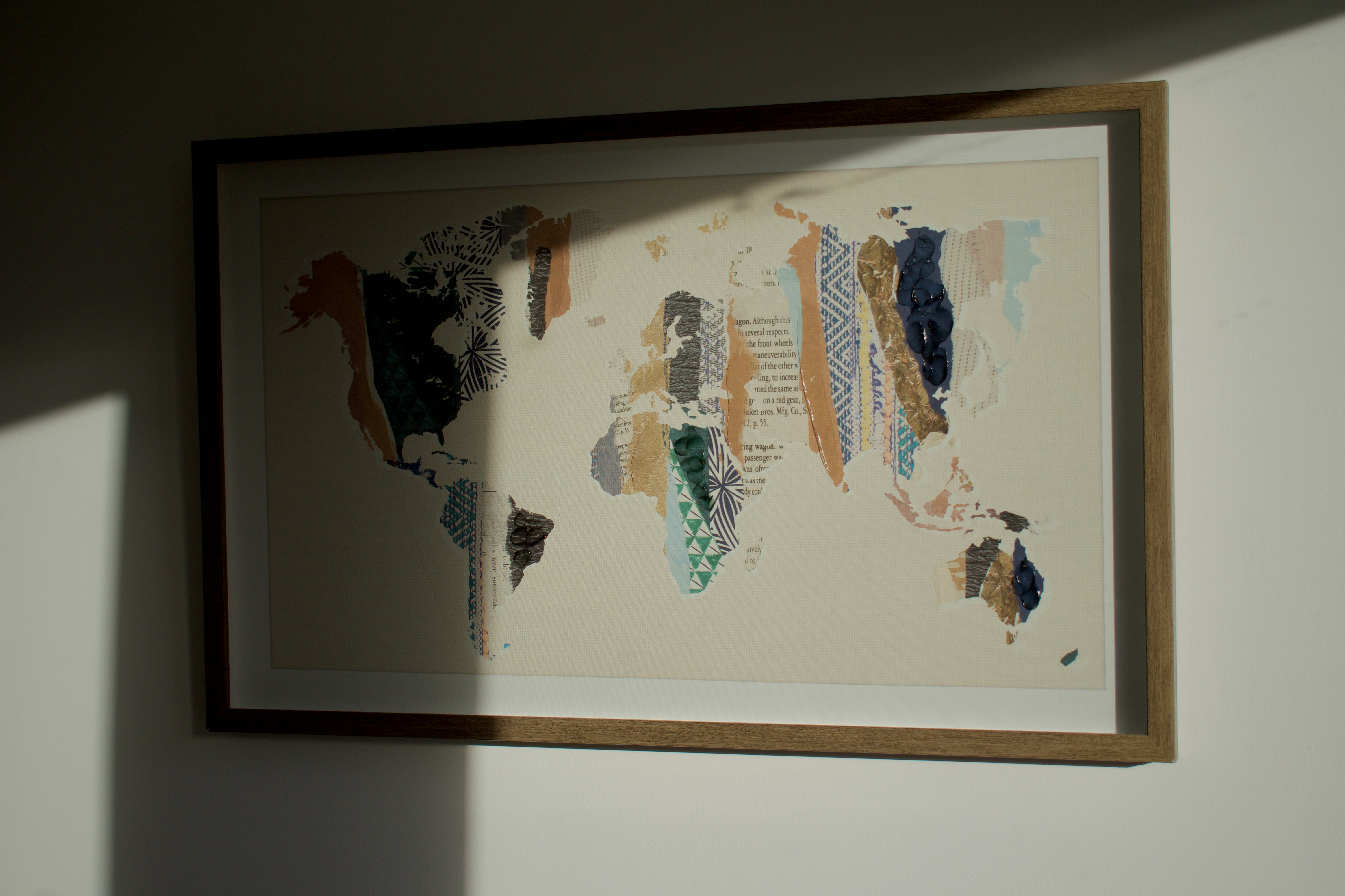 Framed India map art