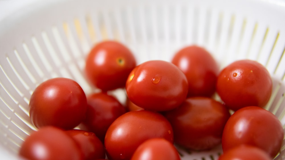 a group of red tomatoes