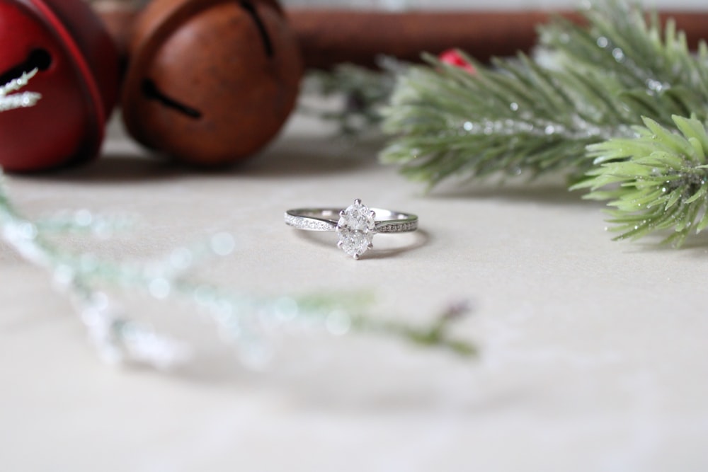 a ring on a table