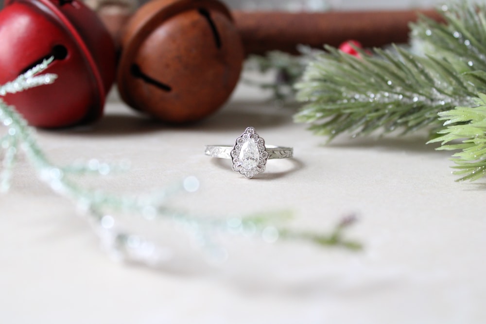 a ring on a table