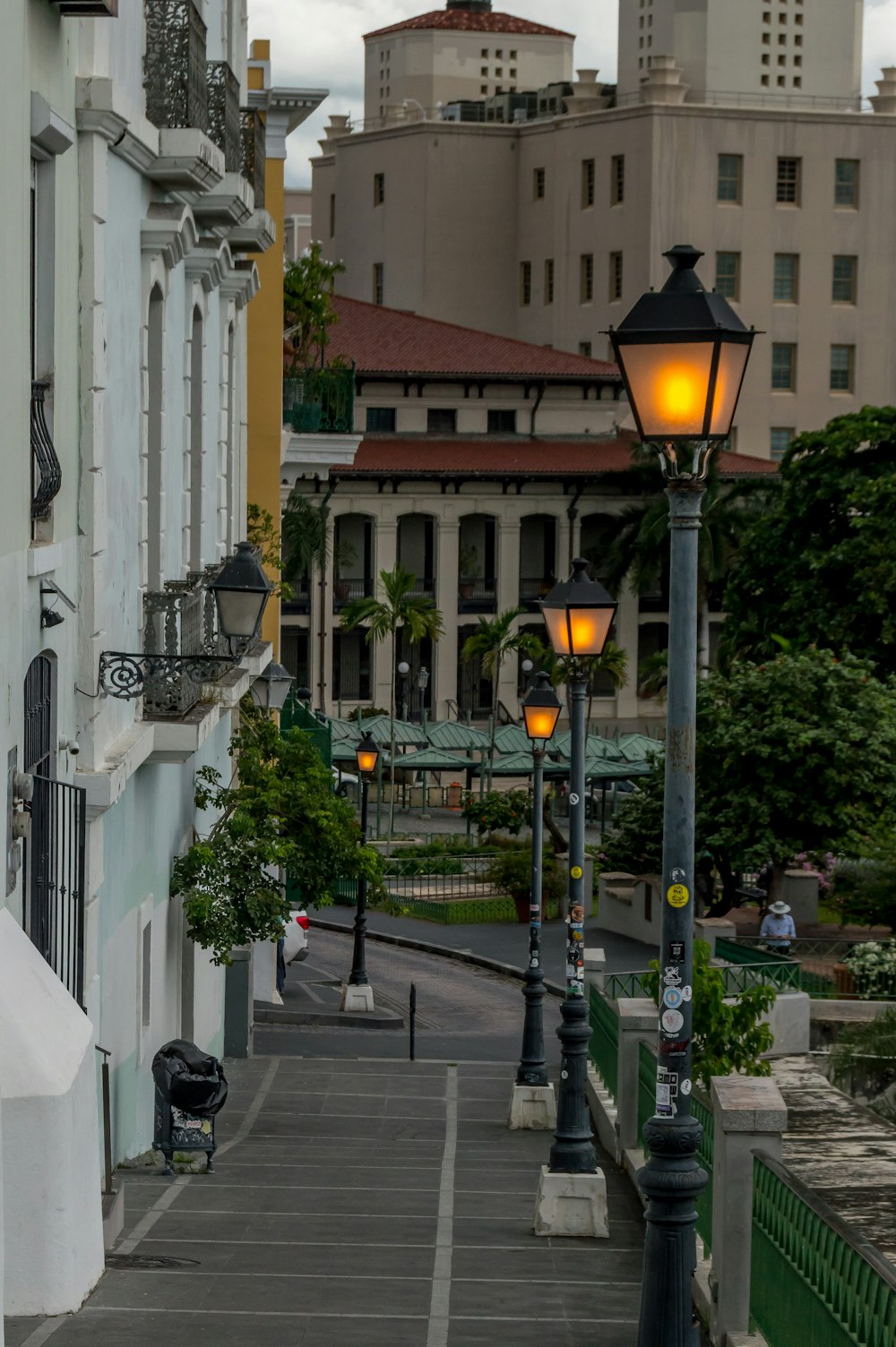 a walkway between buildings