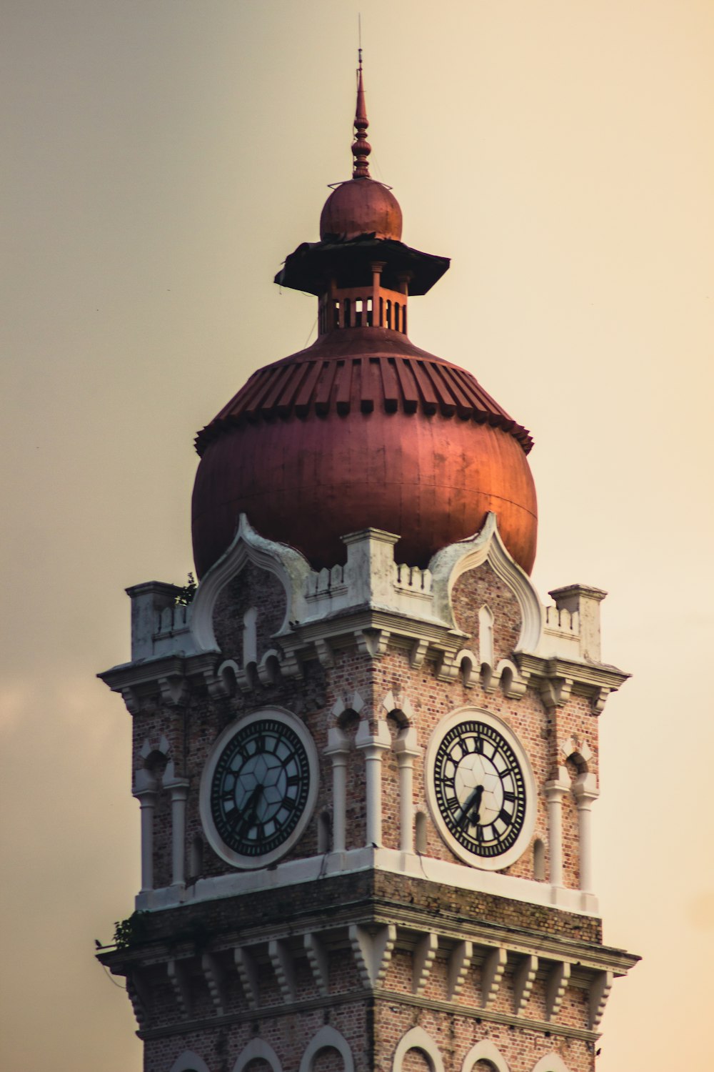 a clock tower with a bell