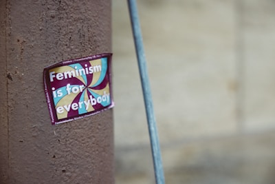 a sticker on a wall