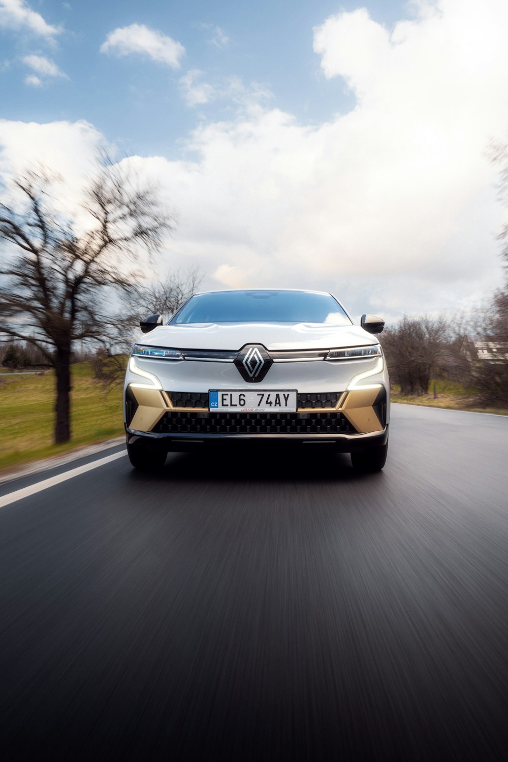 a car on a road