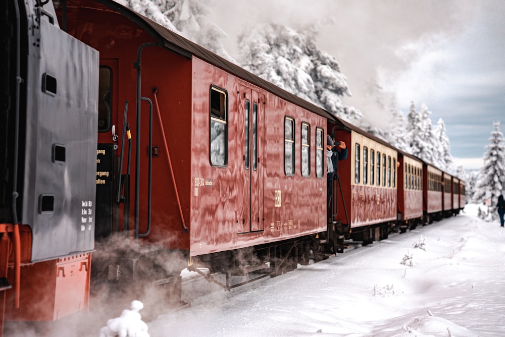 a train on the railway tracks