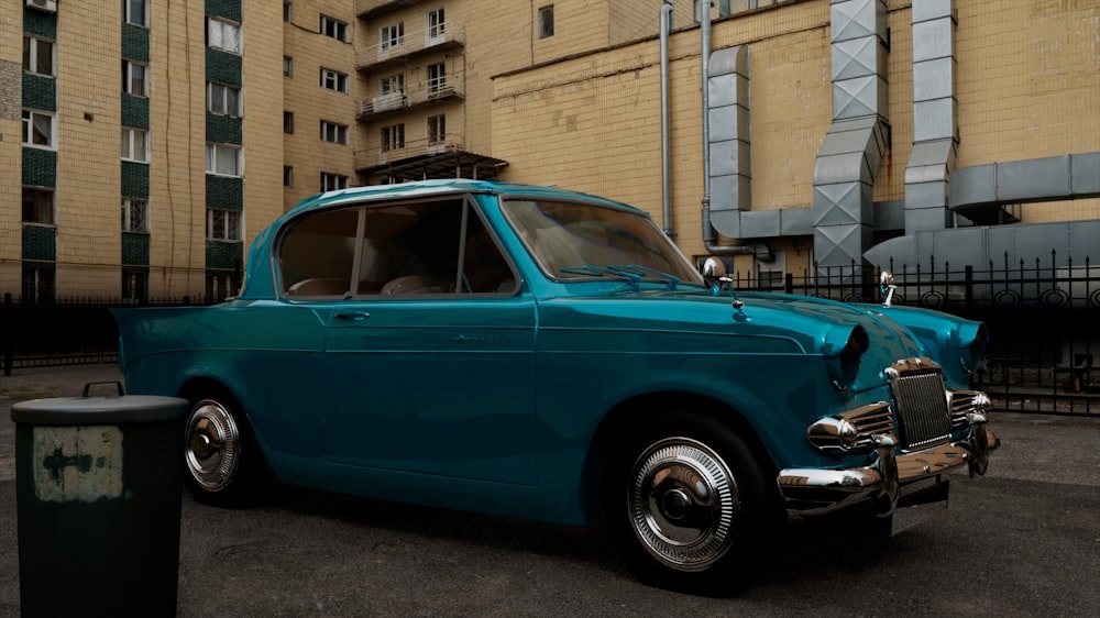 a car parked on a street