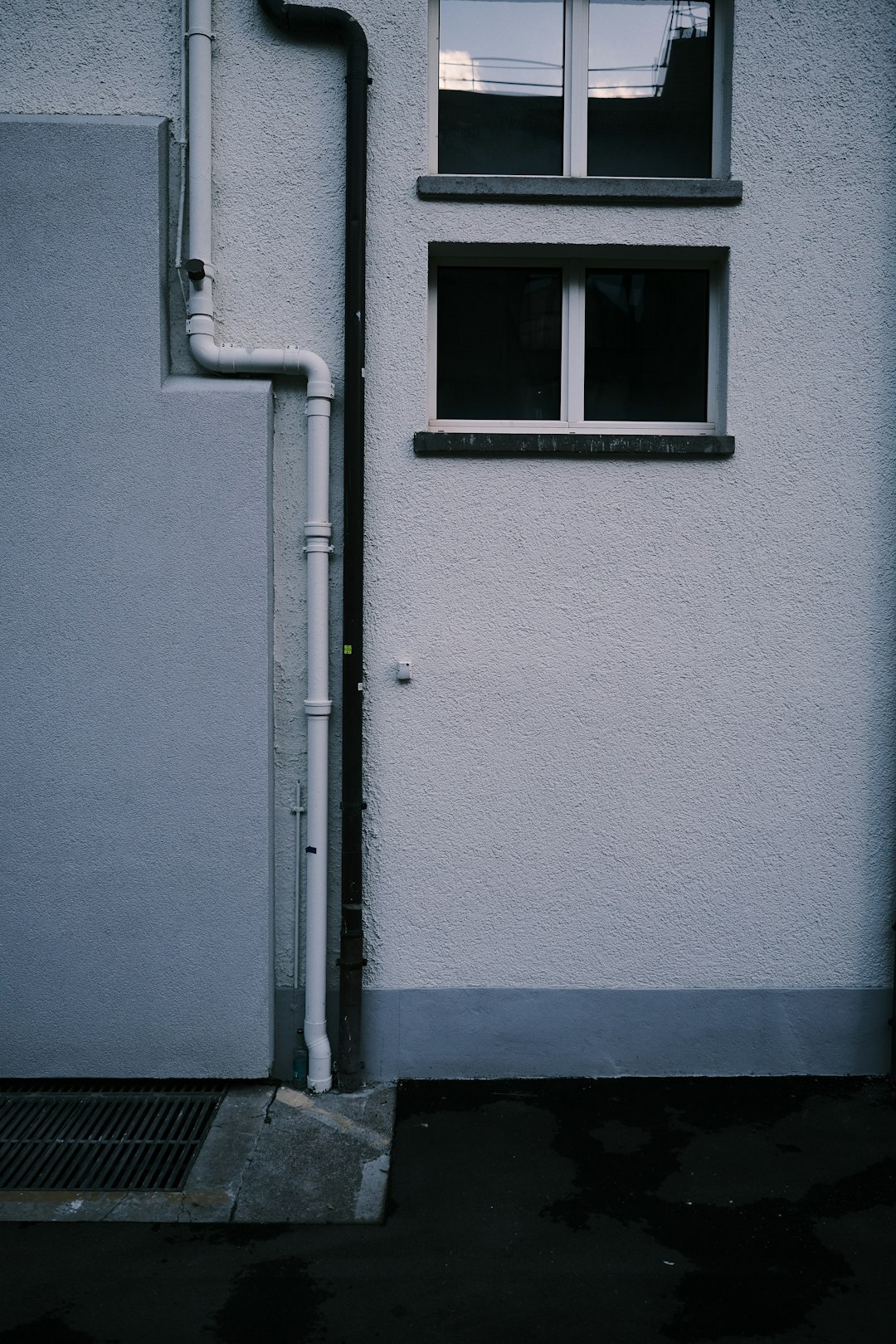 a white building with a window