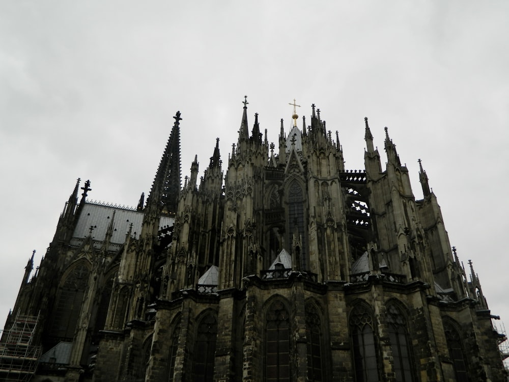 a large building with towers