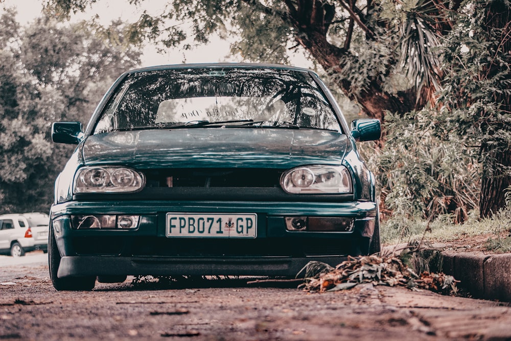 a car parked on a road