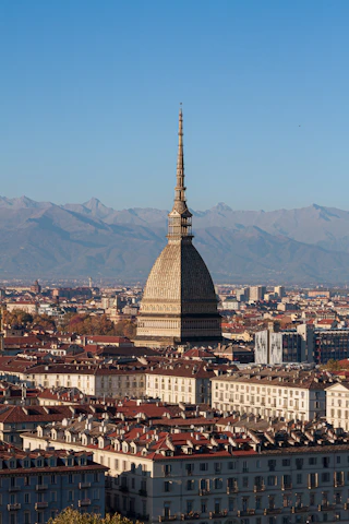 a tall tower in a city