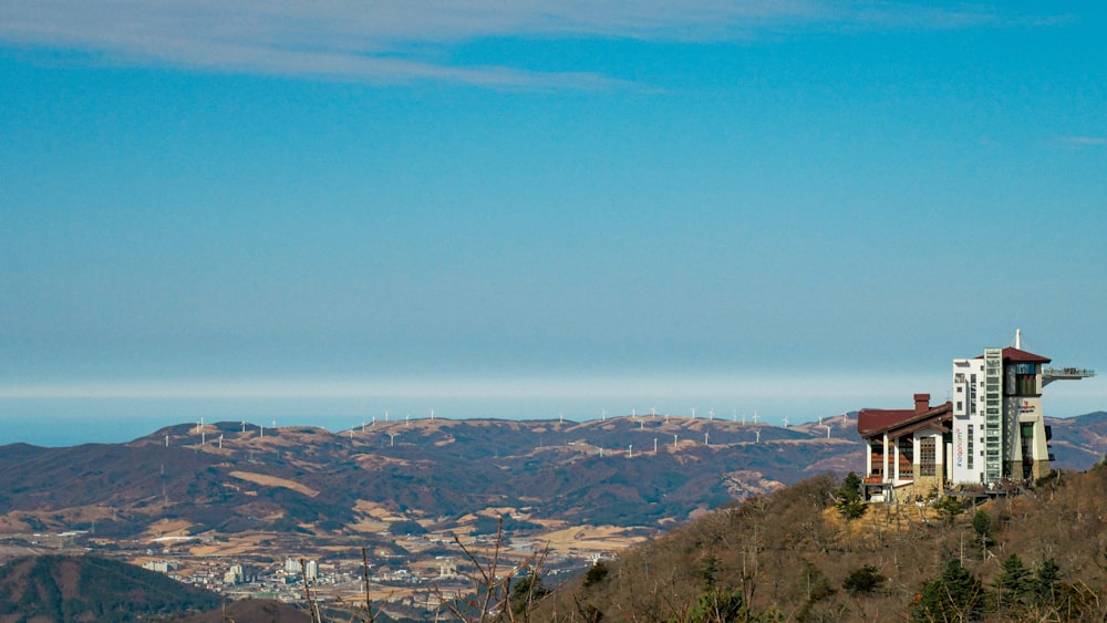 a building on a hill