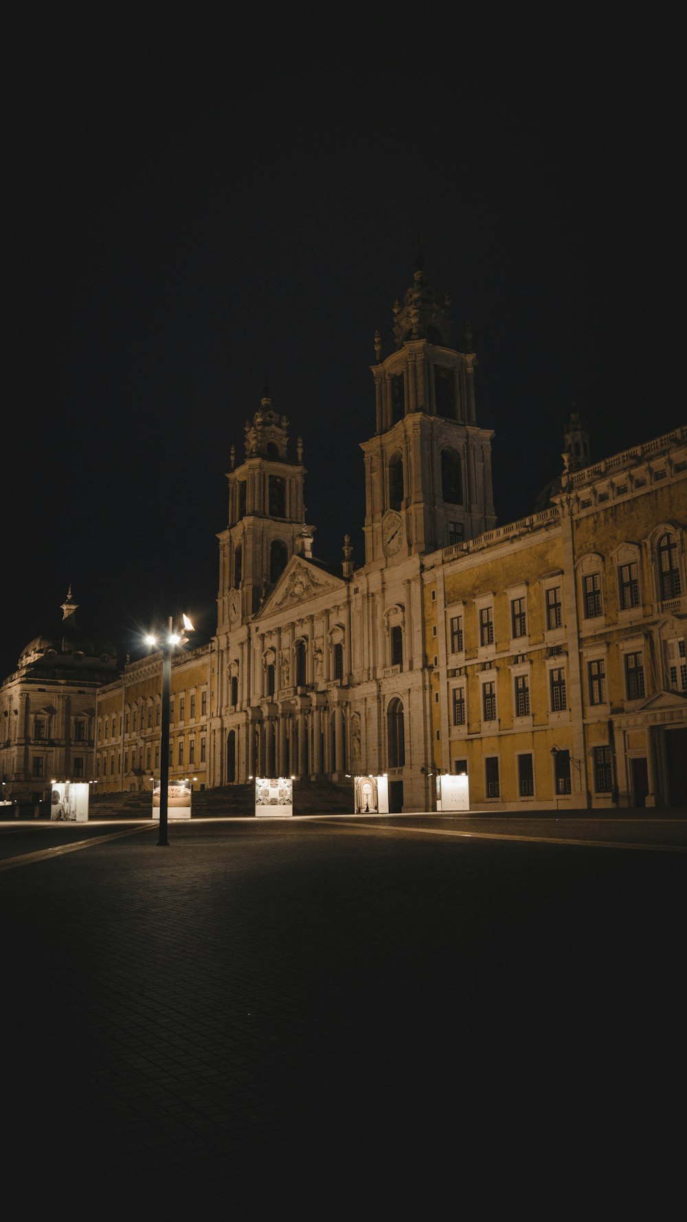 a large building with a tower