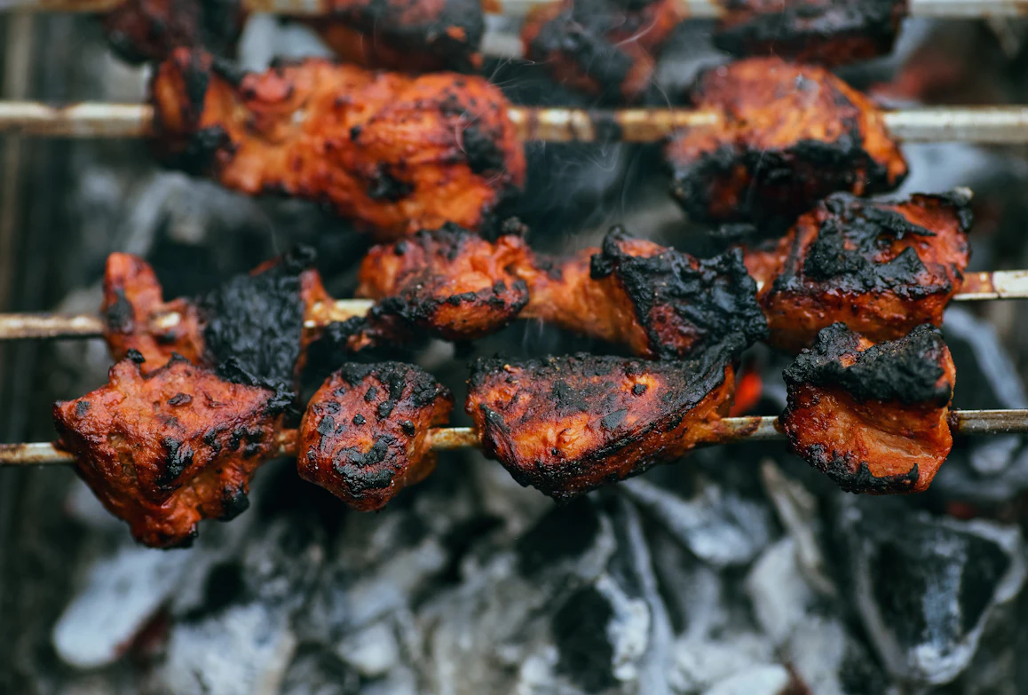 Traditional Egyptian dips, flatbreads, and grilled meats