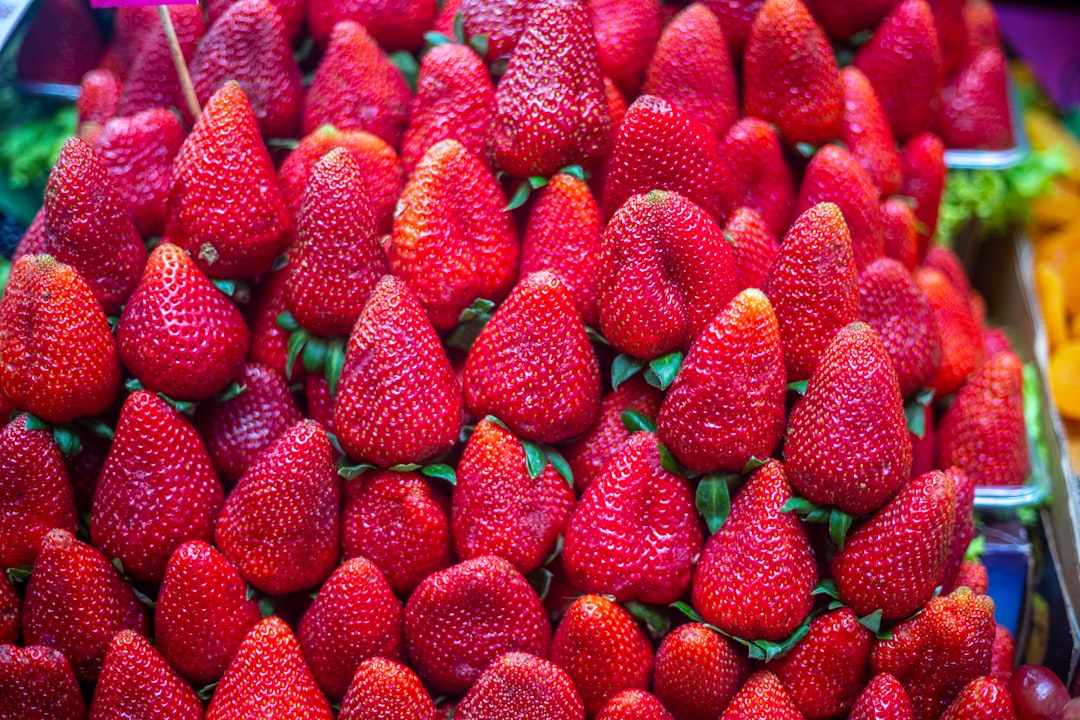 a pile of raspberries
