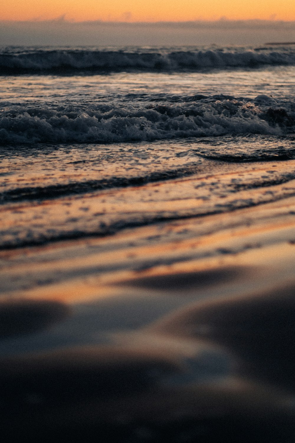 waves crashing on a beach