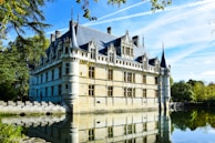 An aerial shot of an elaborate castle constructed by blokaimc players.