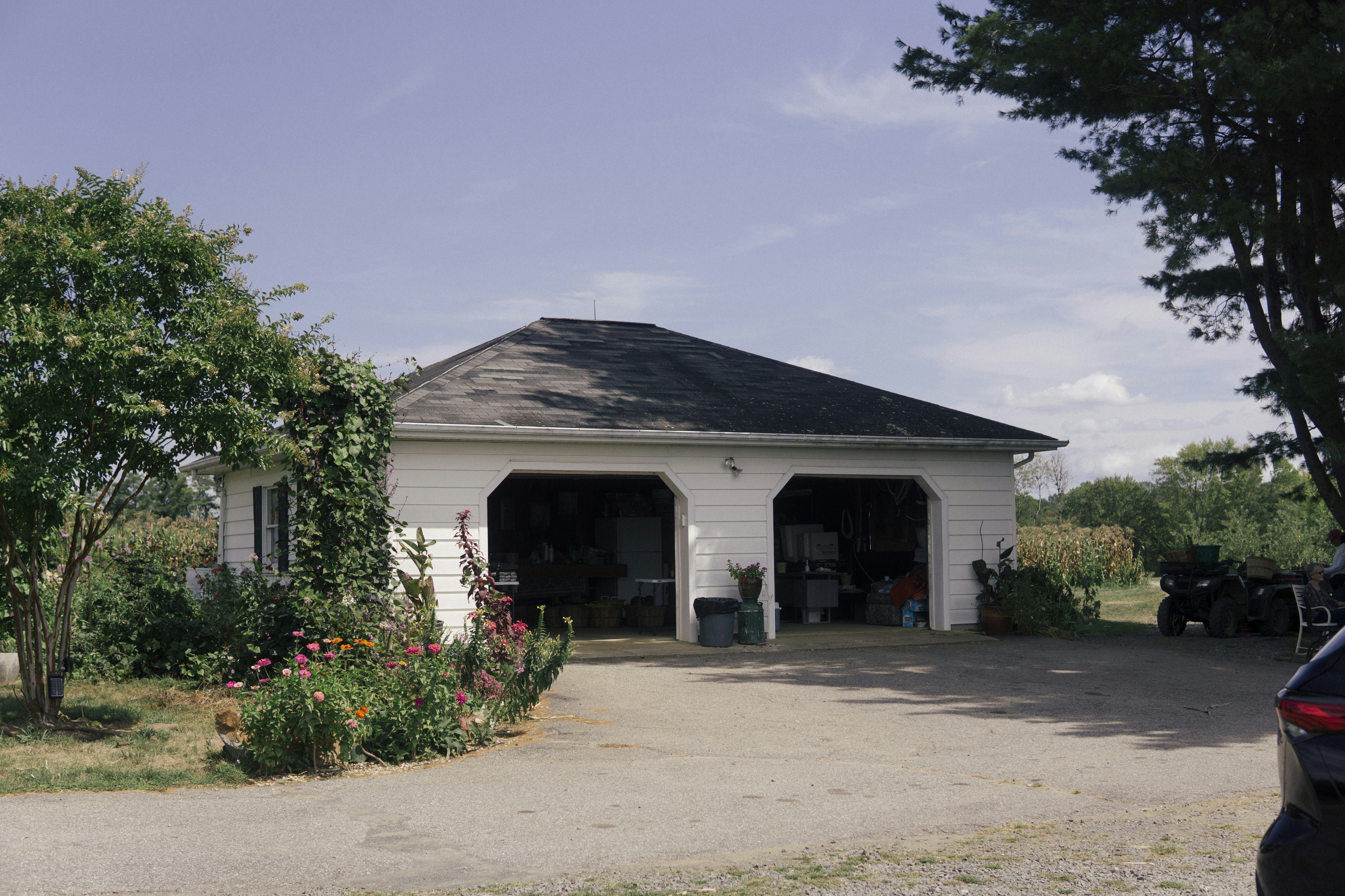 ranch house with a well-integrated attached garage - garage additions to ranch style homes