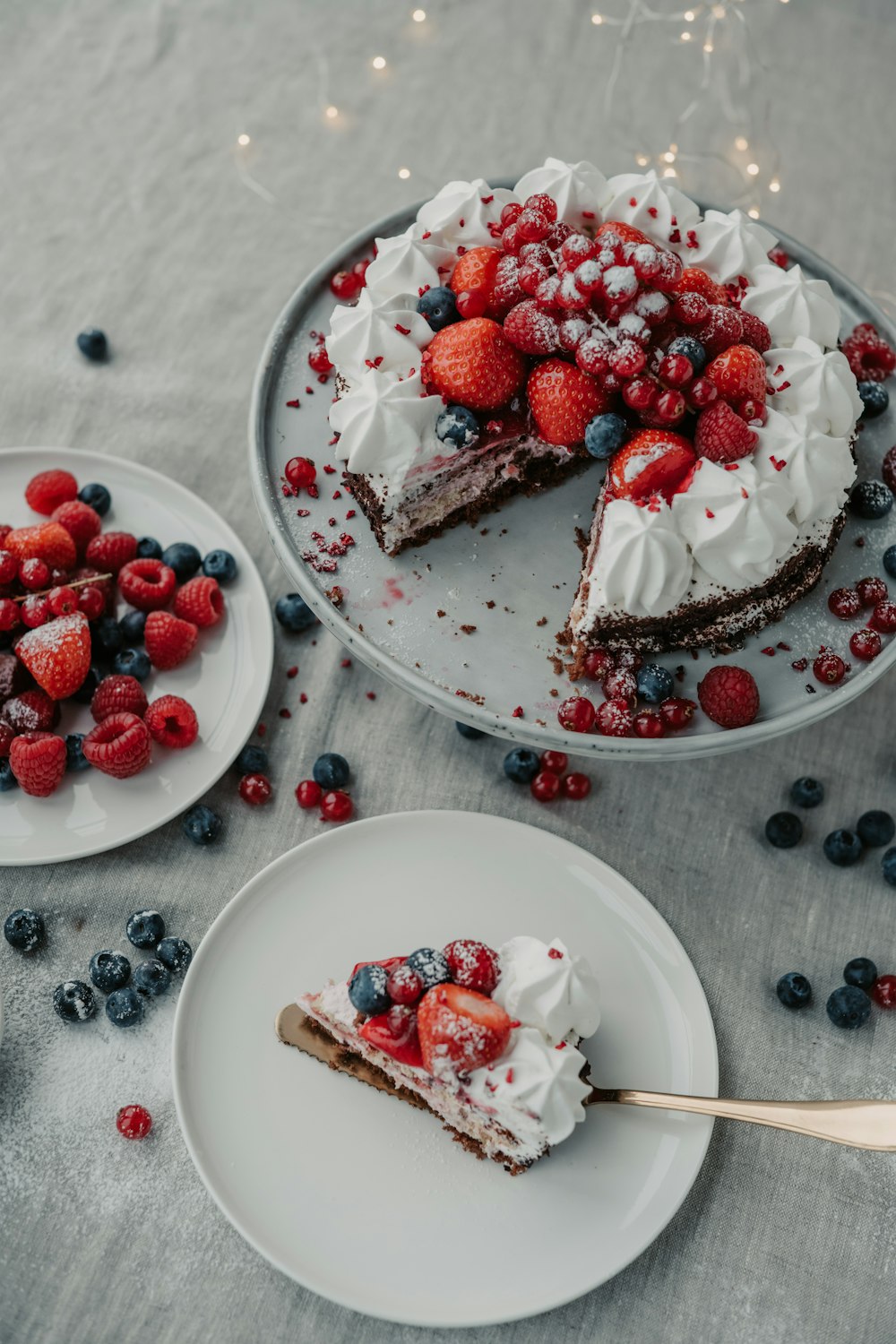 a plate of desserts