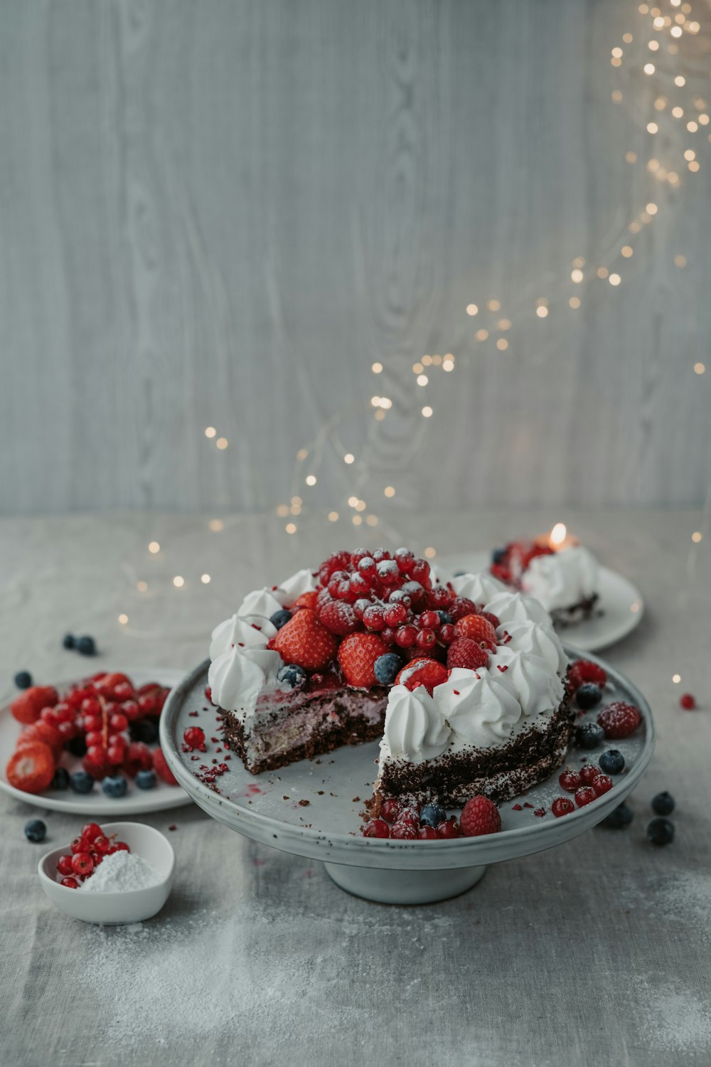 a plate of desserts