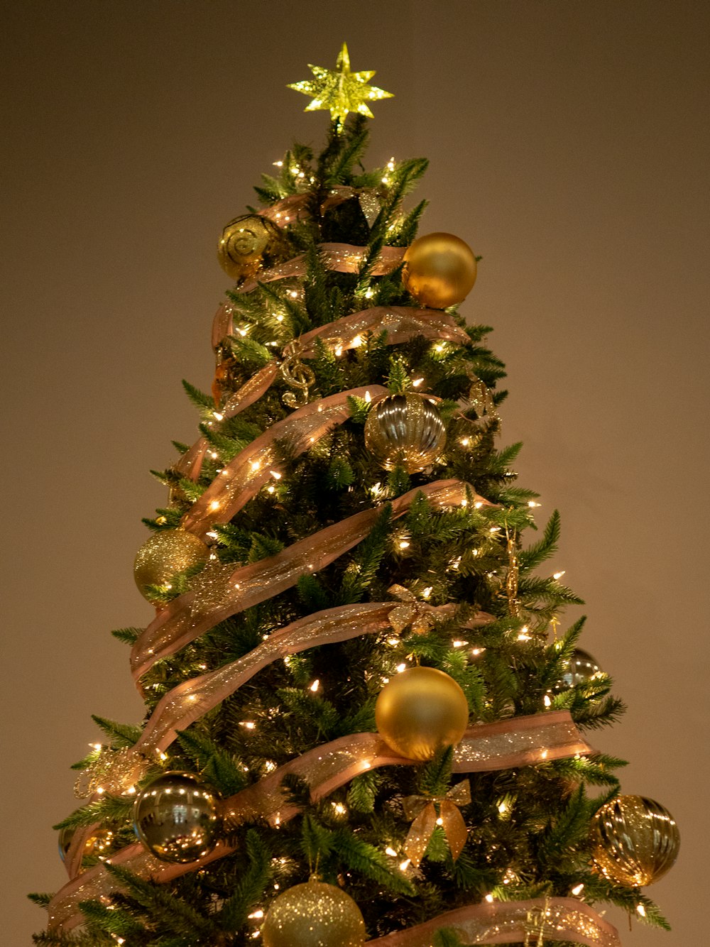 a tree decorated with ornaments