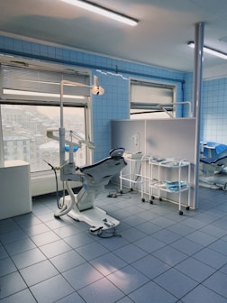 a room with medical equipment
