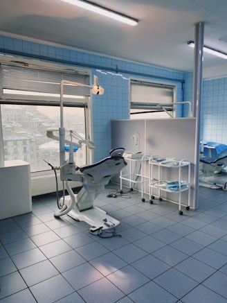 a room with medical equipment