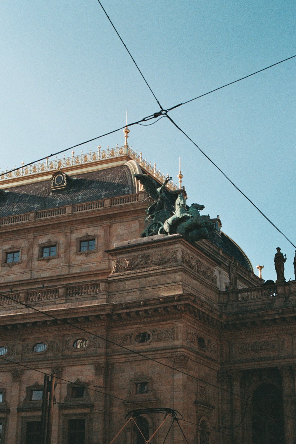 a statue on top of a building