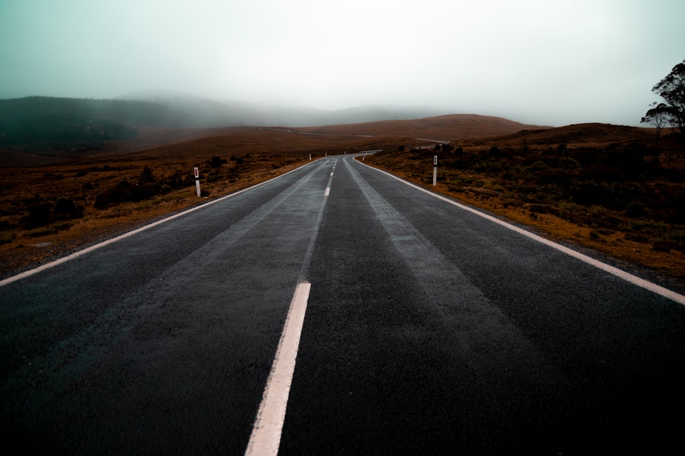 a road with a white line