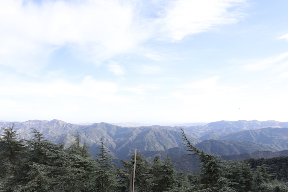 a view of a mountain range