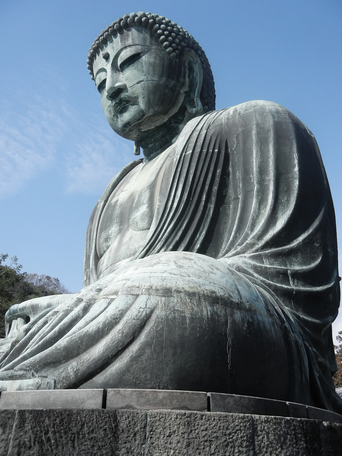 The Great Buddha of Kamakura (Daibutsu) at Kotoku-in, bronze, weathered
