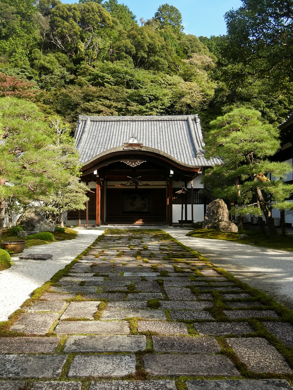 a building with a roof