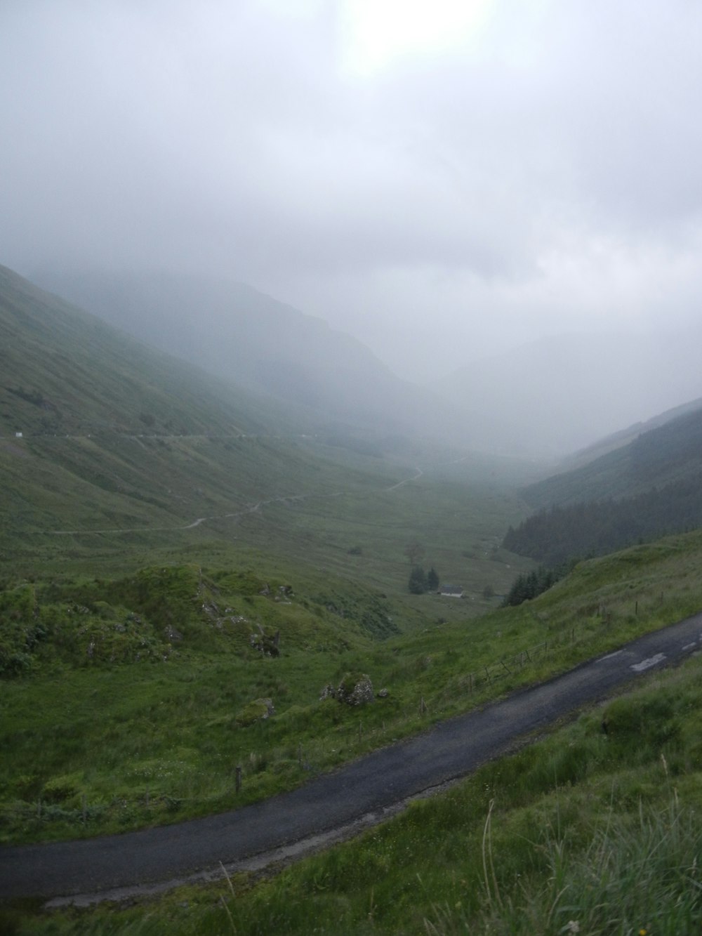 a road in a valley