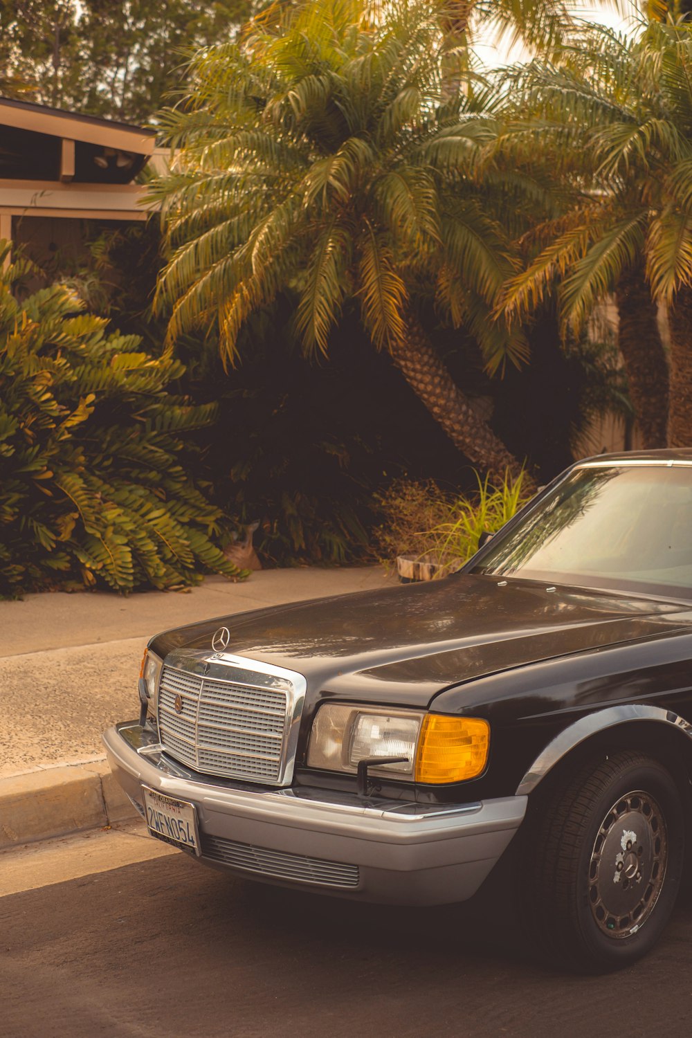 a car parked on the side of the road