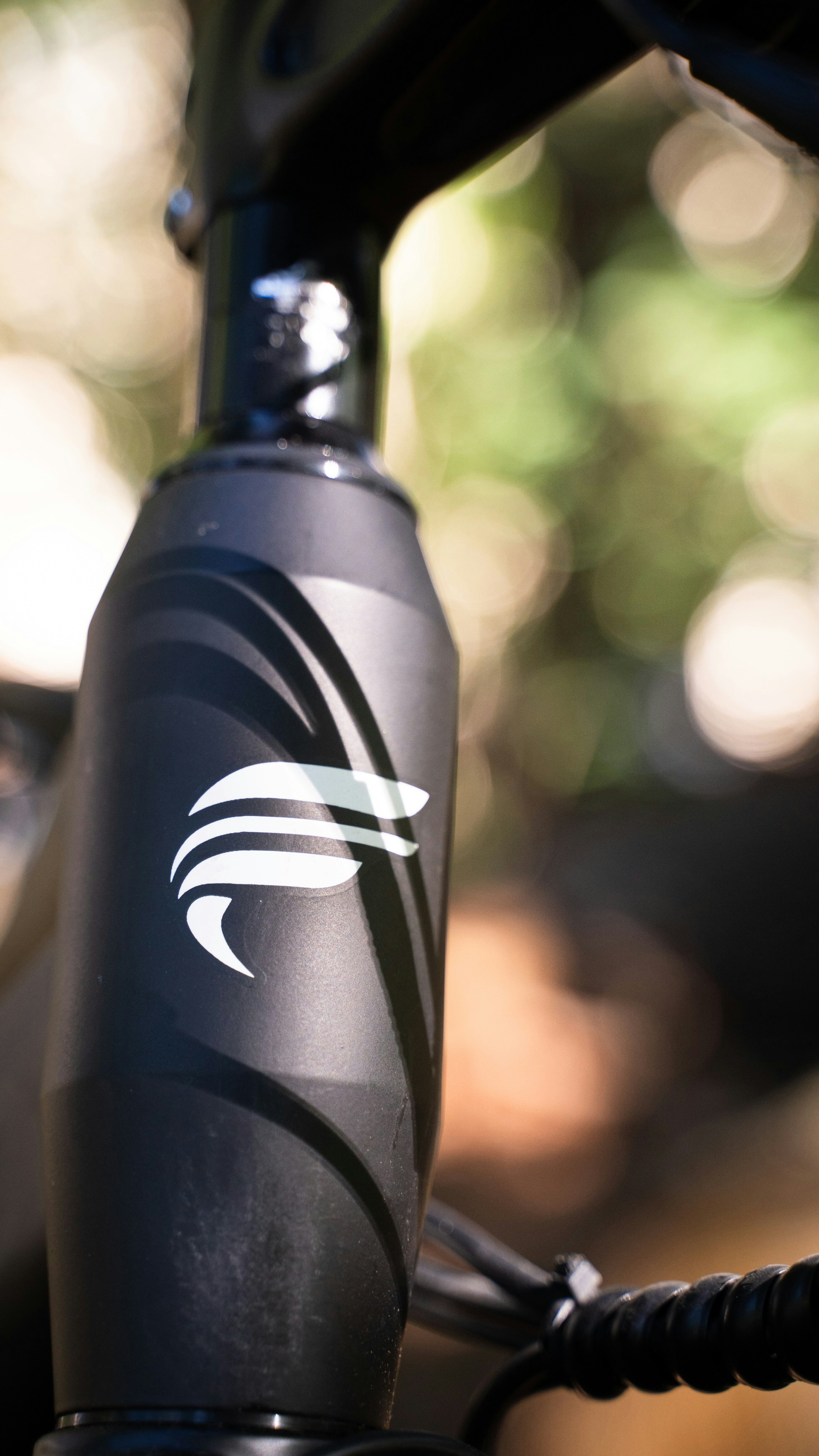 a black and blue bottle