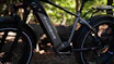 A happy customer riding their custom radkunst e-bike through a sunny park in Bielefeld