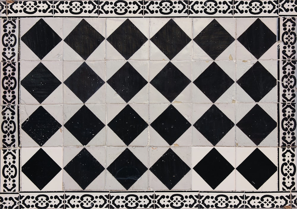 a black and white patterned surface