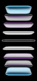 a group of different colored objects