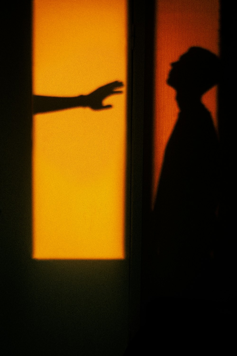 a silhouette of a person