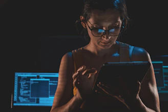 a person wearing glasses